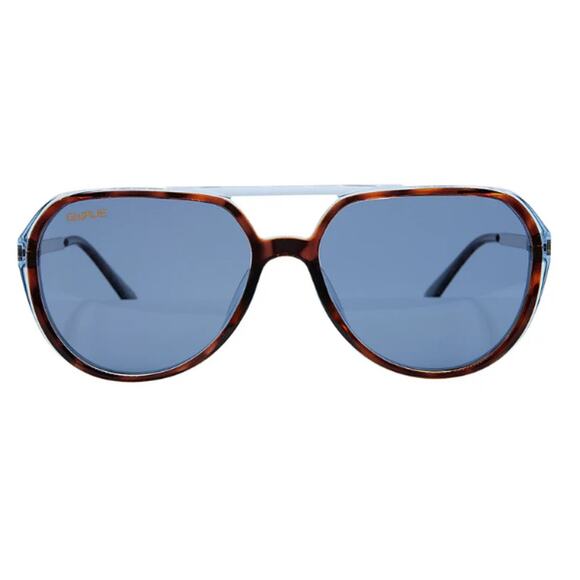 QWAVE Collection Nik Polarized Sunglasses, Crystal Sky Tortoise / Blue Tint - Picture 2 of 3